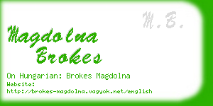 magdolna brokes business card
